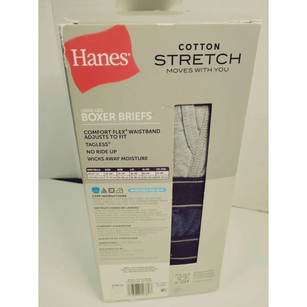 Hanes Comfort Flex Tagless Stretch Breathable Boxer Briefs 6-boxers Solid S